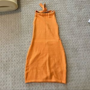 EDIKTED ORANGE HALTER DRESS